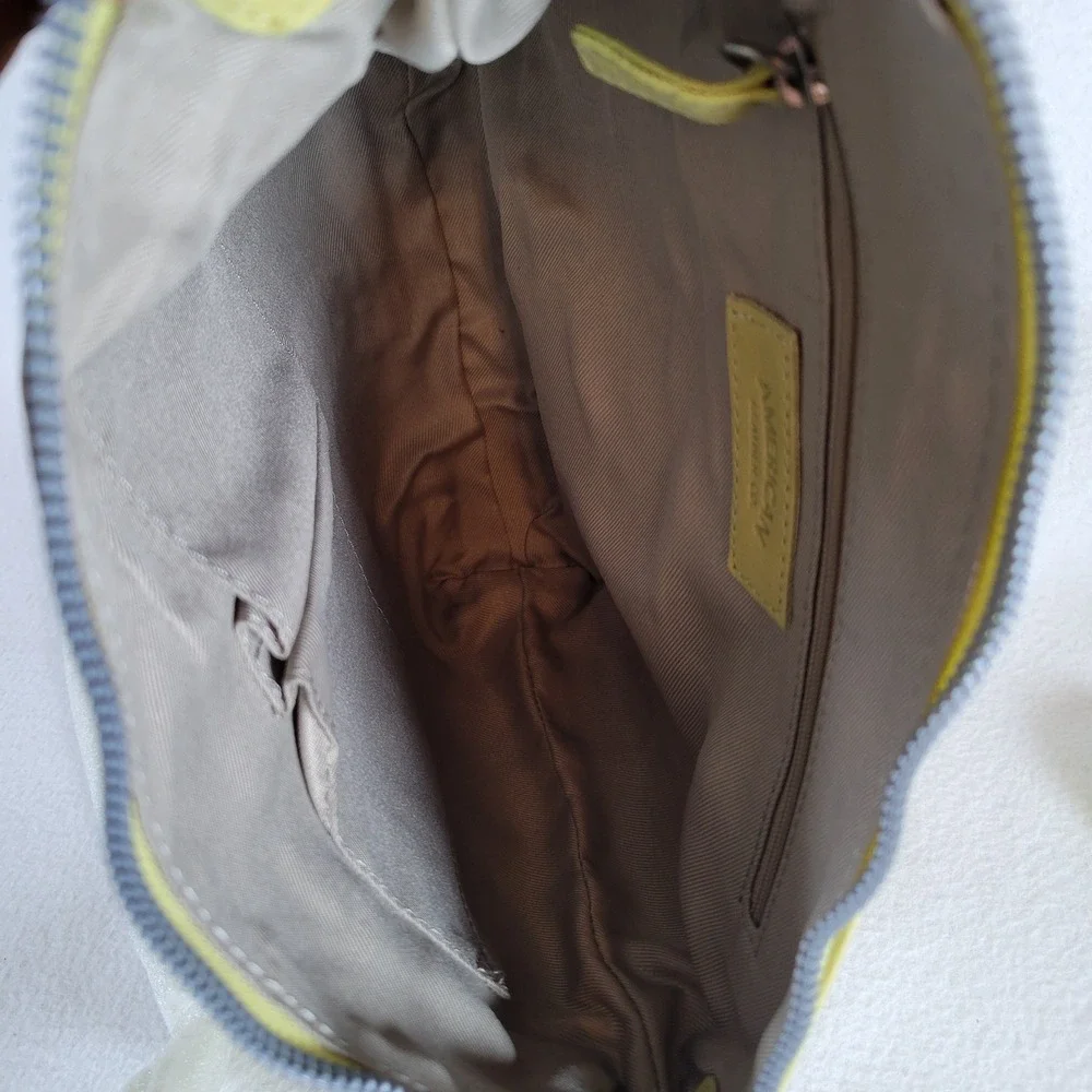 American Leather Co Womens Sherryl Leather Crossbody Bag Pistachio Green Western
